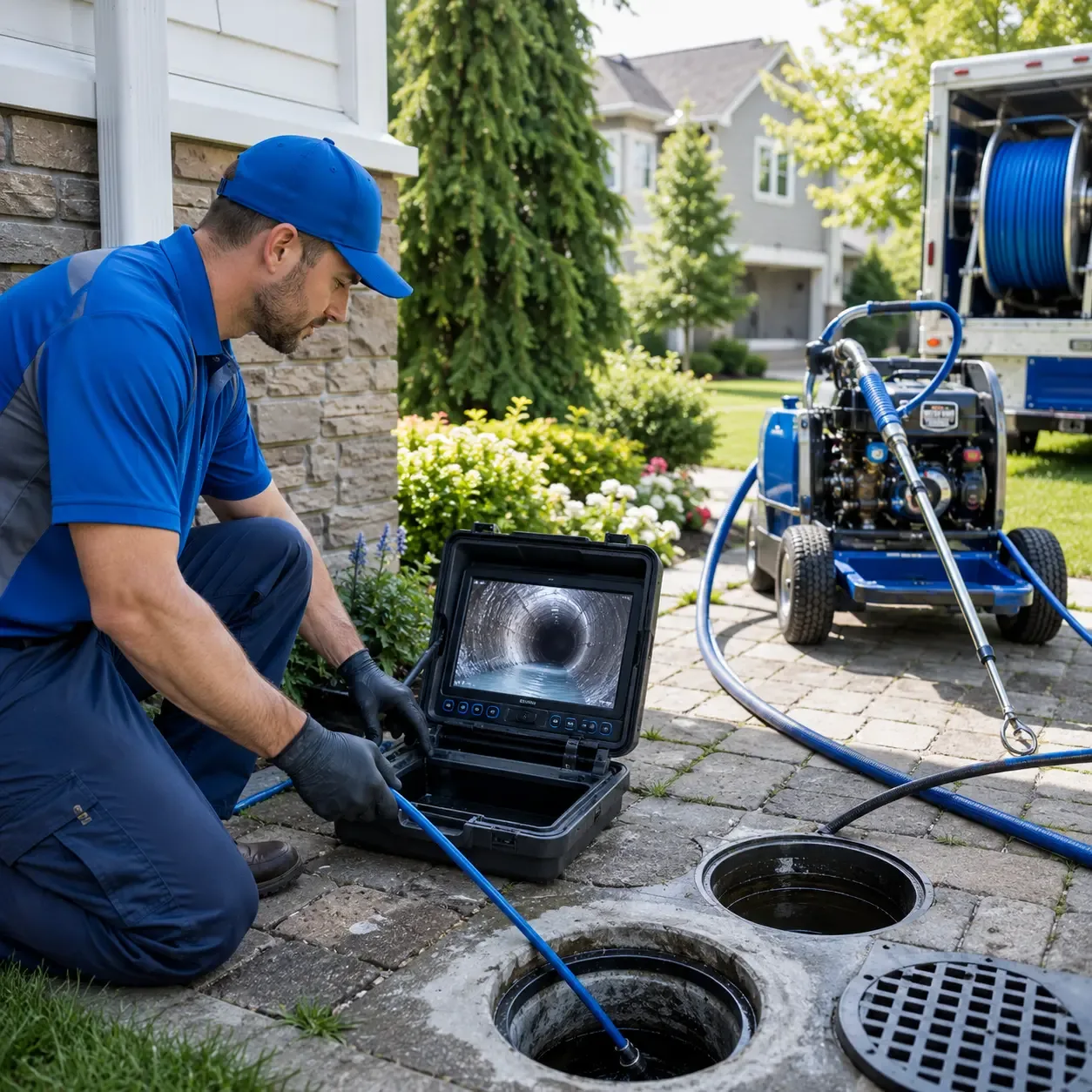 Outdoor drain cleaning professionals serving East Andover, ME